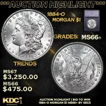 ***Auction Highlight*** 1884-o Morgan Dollar 1 Graded ms66+ By SEGS (fc)