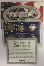 2008 United States Quarters Proof Set San Francisco Edition, 5 Coins Inside!