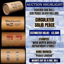 *Uncovered Hoard* - Covered End Roll - Marked "Peace Limited" - Weight shows x20 Coins (FC)