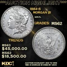 ***Auction Highlight*** 1884-s Morgan Dollar 1 Graded Select Unc By USCG (fc)