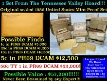 ***Auction Highlight*** Original sealed 1956 United States Mint Proof Set Tennessee Valley Hoard (fc