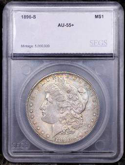 ***Auction Highlight*** 1896-s Morgan Dollar $1 Graded au55+ By SEGS (fc)