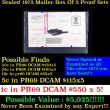 Original sealed box 5- 1972 United States Mint Proof Sets