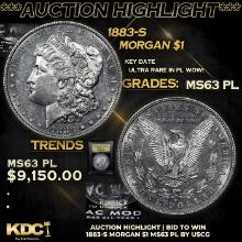 ***Auction Highlight*** 1883-s Morgan Dollar $1 Graded Select Unc PL By USCG (fc)