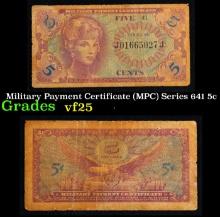 Military Payment Certificate (MPC) Series 641 5c Grades vf+