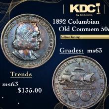 1892 Columbian Old Commem Half Dollar 50c Grades Select Unc