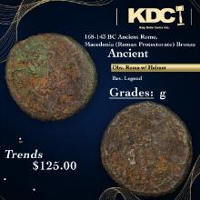 168-143 BC Ancient Rome, Macedonia (Roman Protectorate) Bronze Ancient Grades g