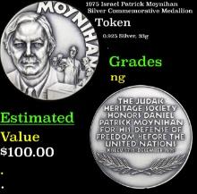 1975 Israel Patrick Moynihan Silver Commemorative Medallion Grades