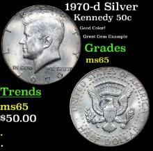1970-d Kennedy Half Dollar Silver 50c Grades GEM Unc