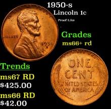 1950-s Lincoln Cent 1c Grades GEM++ RD