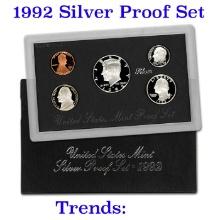 1995 United States Mint Silver Proof Set 5 Coins inside