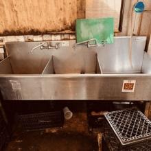 Stainless 3 Compartment Utility Sink 72"
