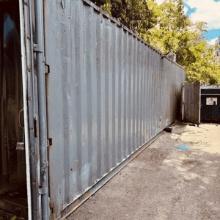 40' Steel Container with Glass on 1 Side