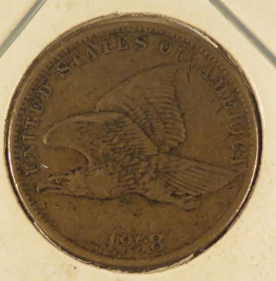 1858 Flying Eagle Cent SL VF 35