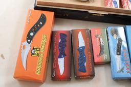 11 Pocket Knives 10 New 1 Used Tool & Blade Knife