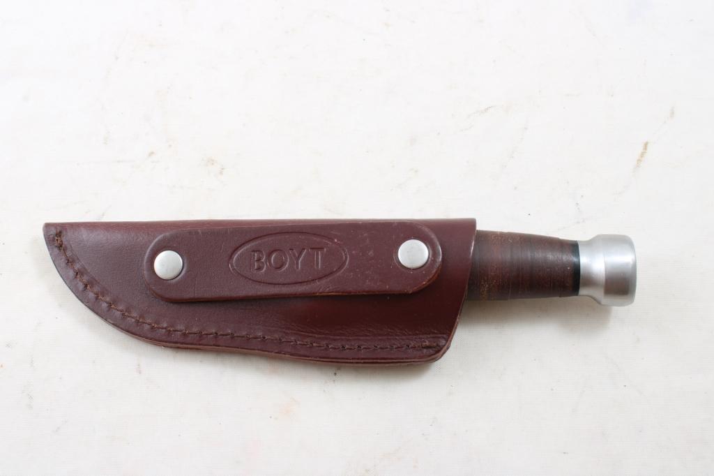 NWTF Fixed Blade Knife Boyt Leather Sheath