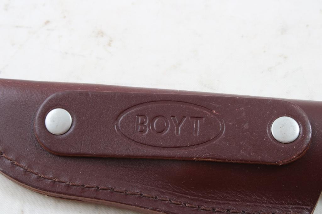 NWTF Fixed Blade Knife Boyt Leather Sheath