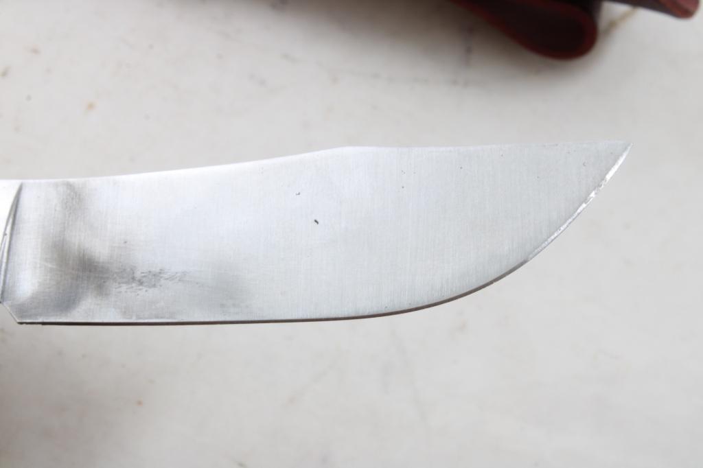 Custom Made Stag Handle Fixed Blade Knife