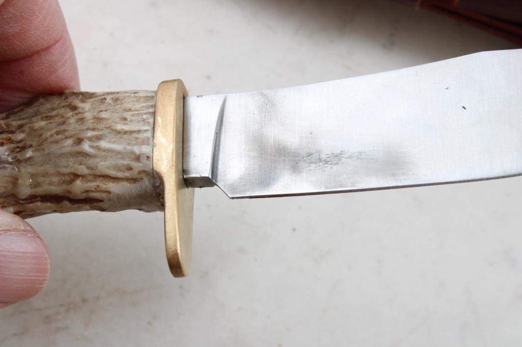Custom Made Stag Handle Fixed Blade Knife