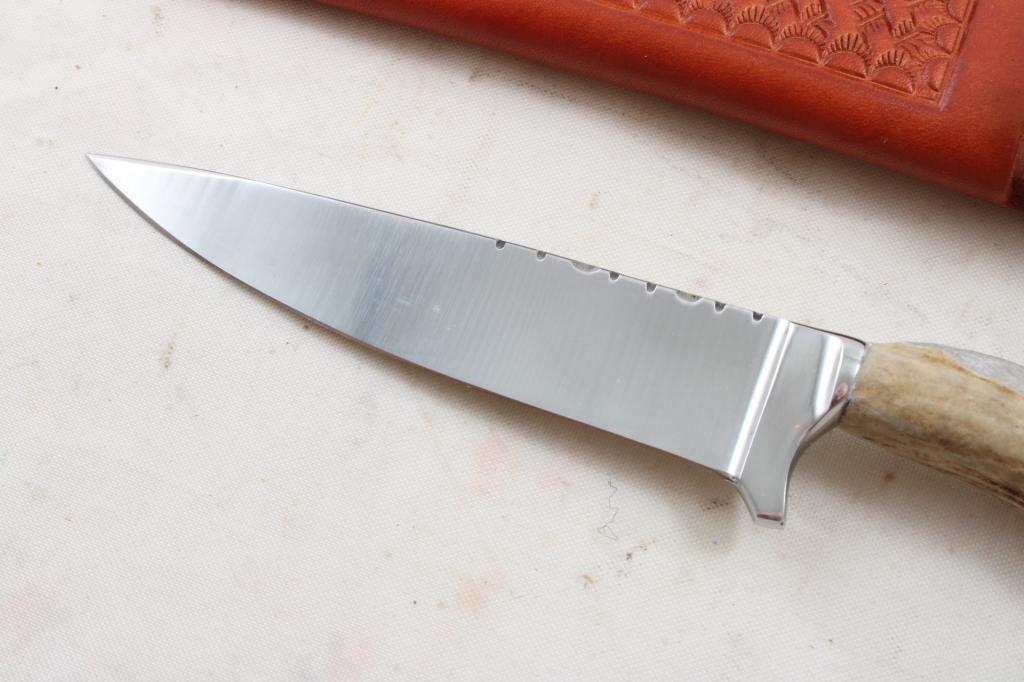 Custom Fixed Blade Knife w/Stag Handle