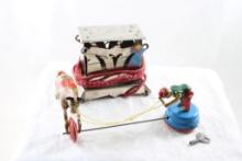 Toy Electric Toaster, Windup Tin Toy with Key