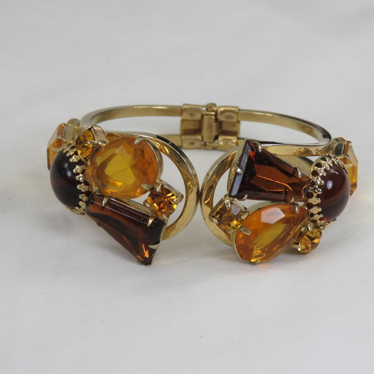 Vintage Coro & Other Topaz Colored Stone Jewelry