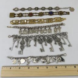 Maxann Charm & 5 Other Vintage Bracelets