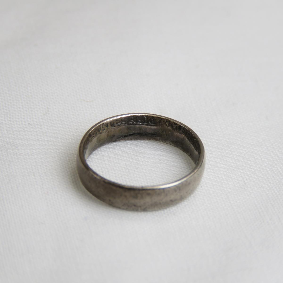 Brass ring made in Finland and 3 others