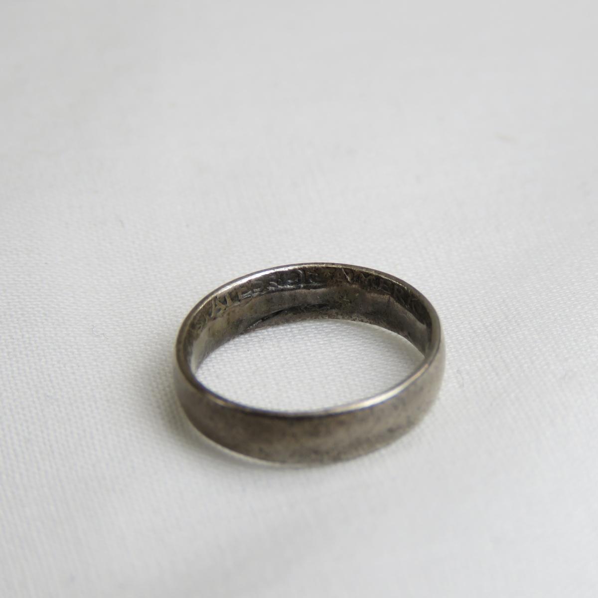 Brass ring made in Finland and 3 others