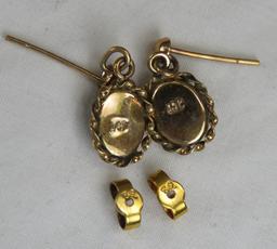 Gipsy 9kt Gold Australian Opal Earrings 1.4gtw