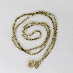 10kt Yellow Gold Chain & Screwback Earrings