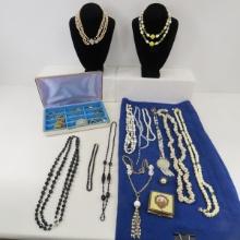 Vintage Locket, Faux Pearls & Other Jewelry