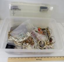 Small bin of wear and repair jewelry