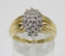 14kt Yellow Gold Diamond Cocktail Ring