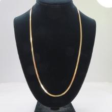 24" 14kt Gold Herringbone Necklace Made in Italy