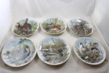 6 Southern Living Game Bird Collector Plates 1982