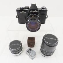 Minolta XE-7 35mm Film Camera with lenses