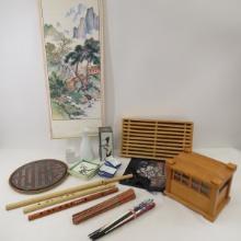 Chinese decoratives, music box, flutes & more