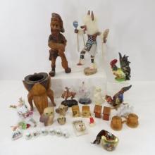 Assorted Collectibles with Signed Kachina