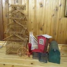 Large Bamboo Bird Cage, Bird Feeders & More