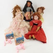 Vintage Dolls & accessories, some need repair