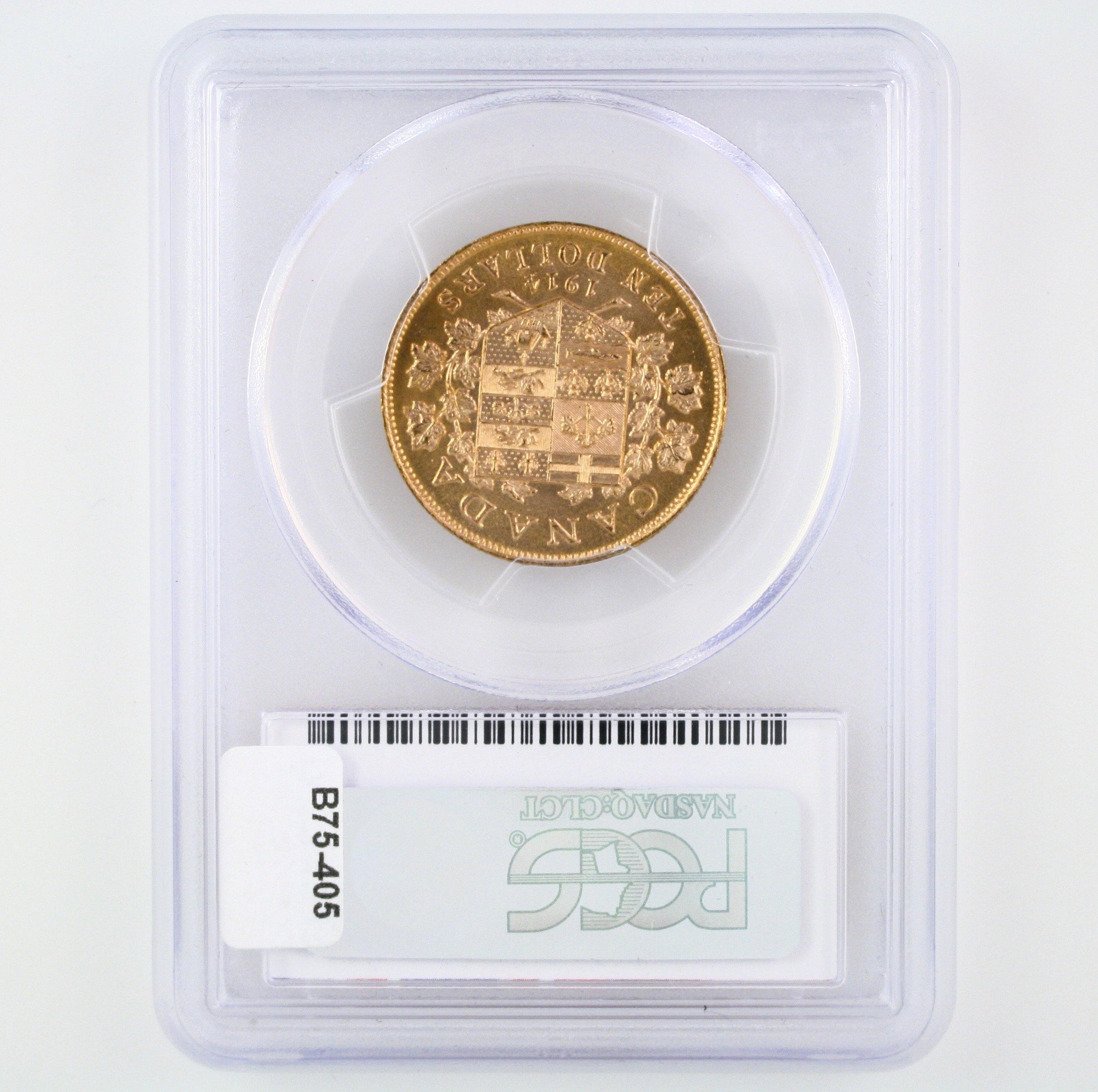 Certified 1914 Canada $10 gold coin