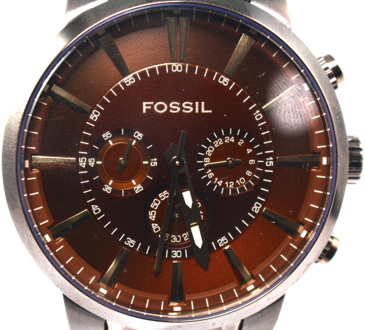 Estate Fossil 5ATM man’s stainless steel wristwatch