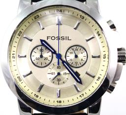 Estate Fossil man’s stainless steel wristwatch