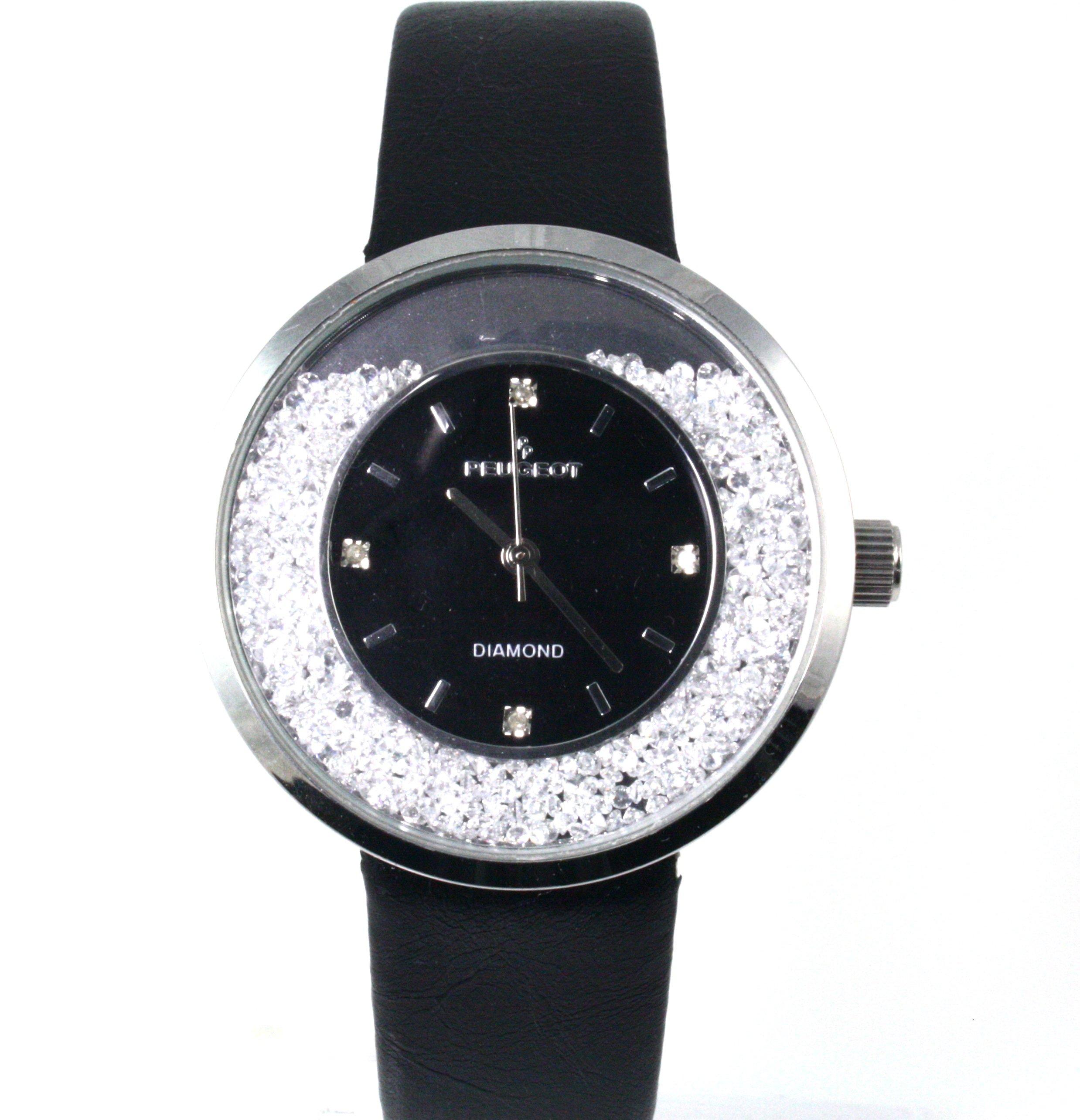 Estate Peugeot Diamond stainless steel wristwatch
