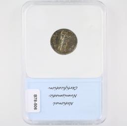 Certified ancient Rome Trajan (98-117 AD) silver denarius
