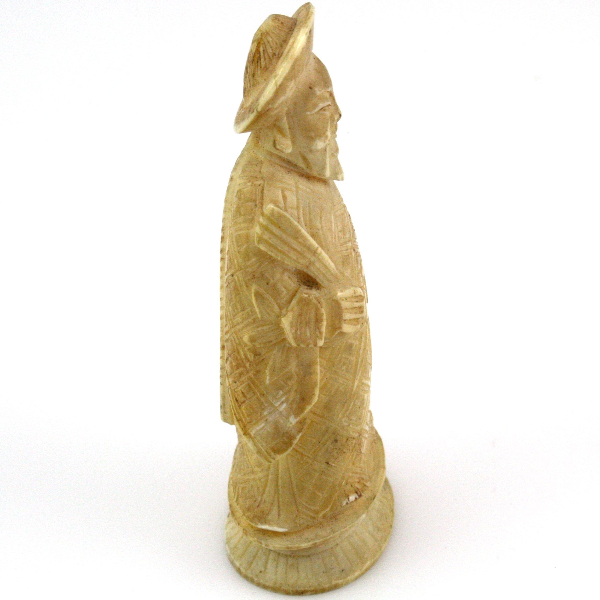 Vintage genuine hand-carved ivory Chinese man figurine