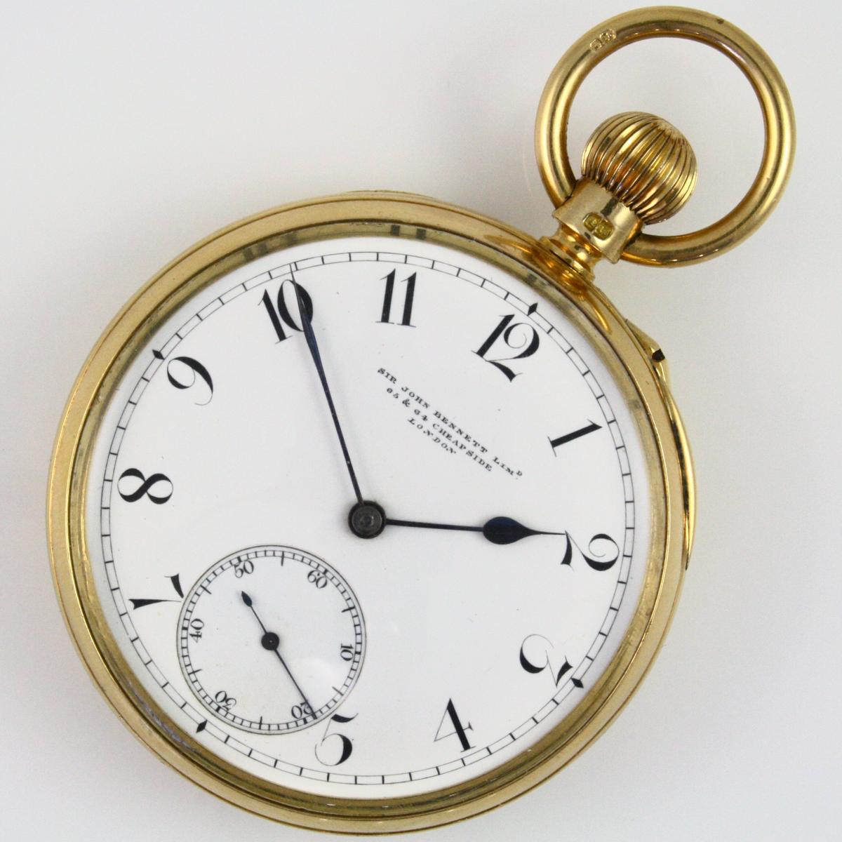 Circa 1880 Sir John Bennett Ltd. (London) pin-set open-face pocket watch