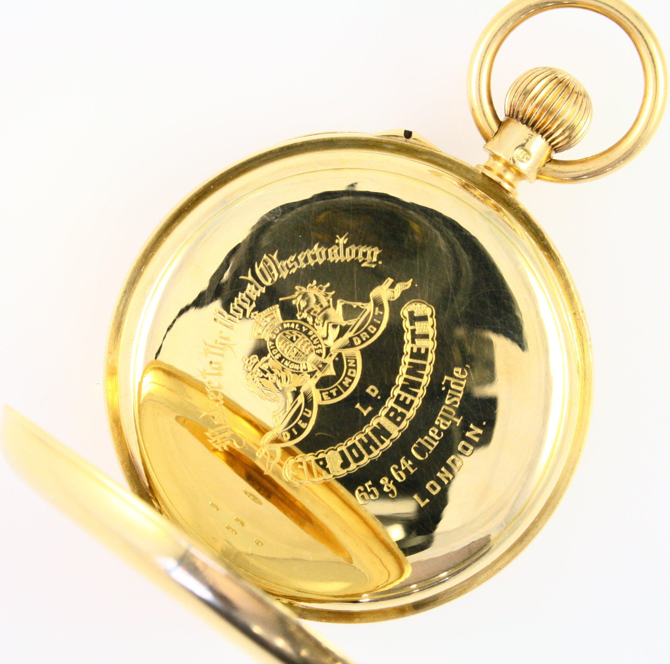 Circa 1880 Sir John Bennett Ltd. (London) pin-set open-face pocket watch