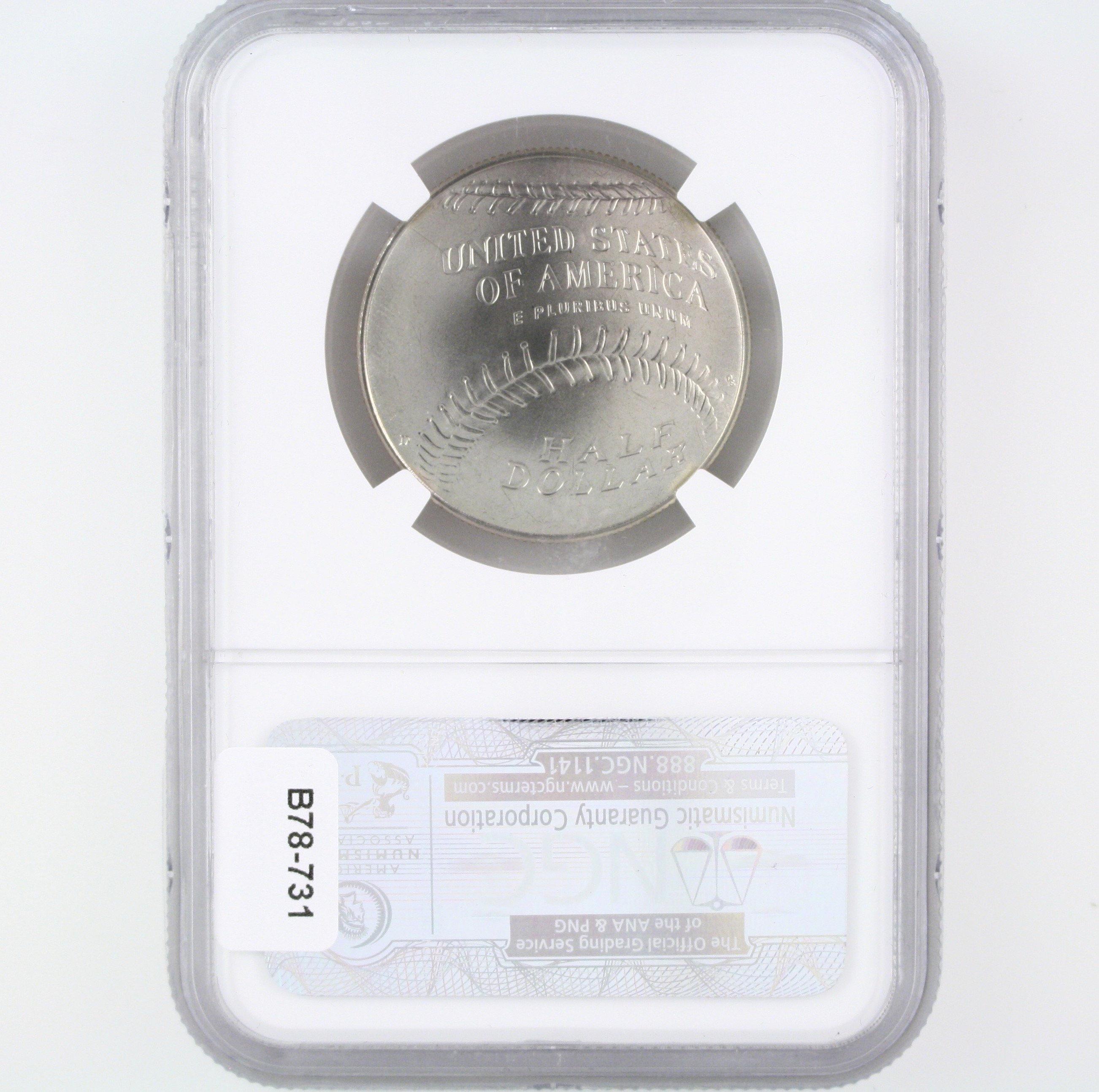 Certified 2014-D U.S. Eddie Murray Baseball Hall of Fame commemorative half dollar